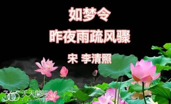 昨夜雨疏风骤是什么季节